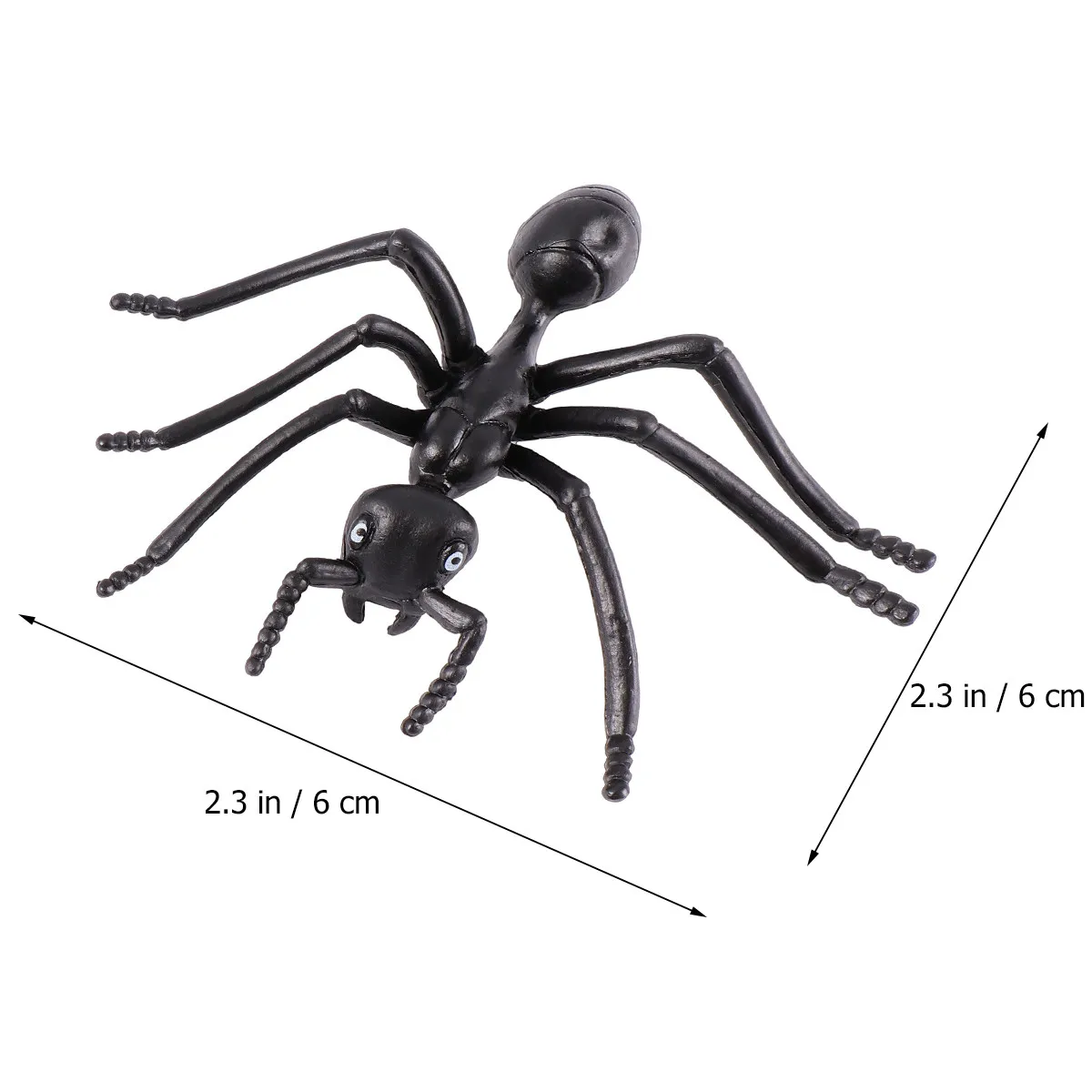 20Pcs Halloween Simulation Plastic Ant Prank Prop Decoration for Party Stage Role-Playing Natural Science Education Collection
