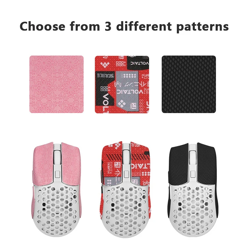 15*11cm DIY Anti-Slip Wireless Gaming Universal Style Mouse Sticker Sweat-Proof Mouse Grip Tape Wear-Resistant PC Desktop Laptop