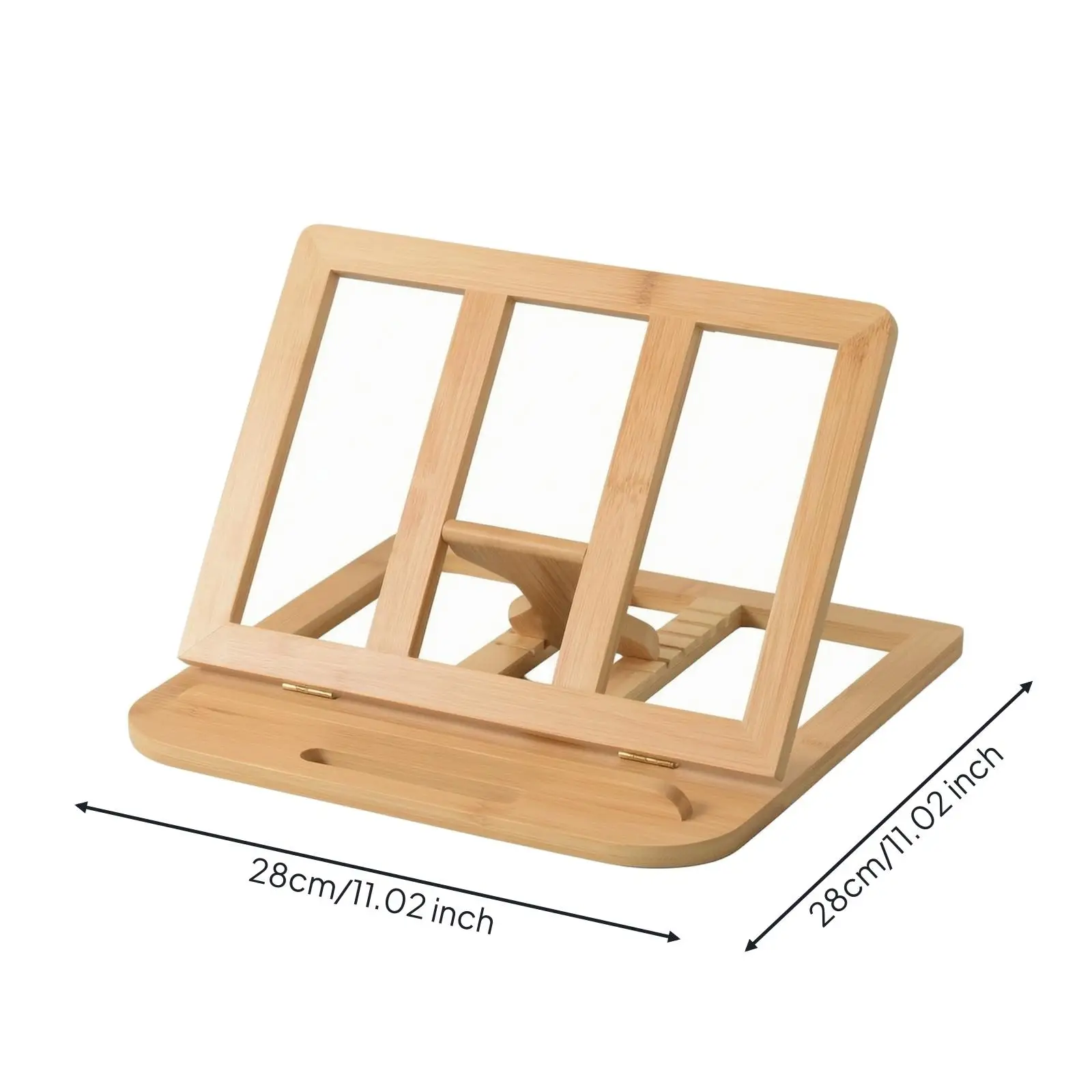 Wooden Adjustable Book Stand Folding Laptop Riser Desktop Shelf Organizer for Study Desk Reading Corner Portable Workstation Use