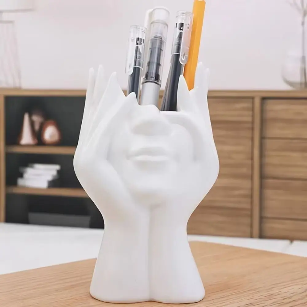 

Vinyl Figure Makeup Brush Holder Styling Design Multi Functional Multifunctional Storage Holder Decorative Use Storage Box