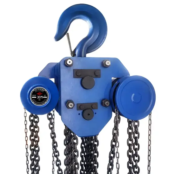 20 Ton Round Hoist G80 Chain Hoist Durable Safety Manual Lifting Tool Hand-powered Steel HSZ Type Key Word Chain Block