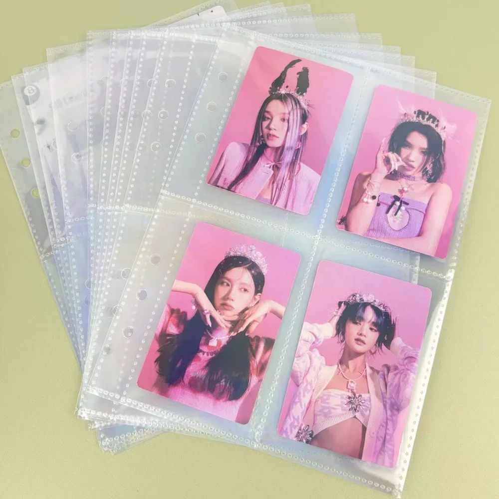A5 Kpop Photocard Binder 6-Ring Binder Sleeves Refillable Loose Leaf PP Cover Collect Book Idol Photo Album Card Binder
