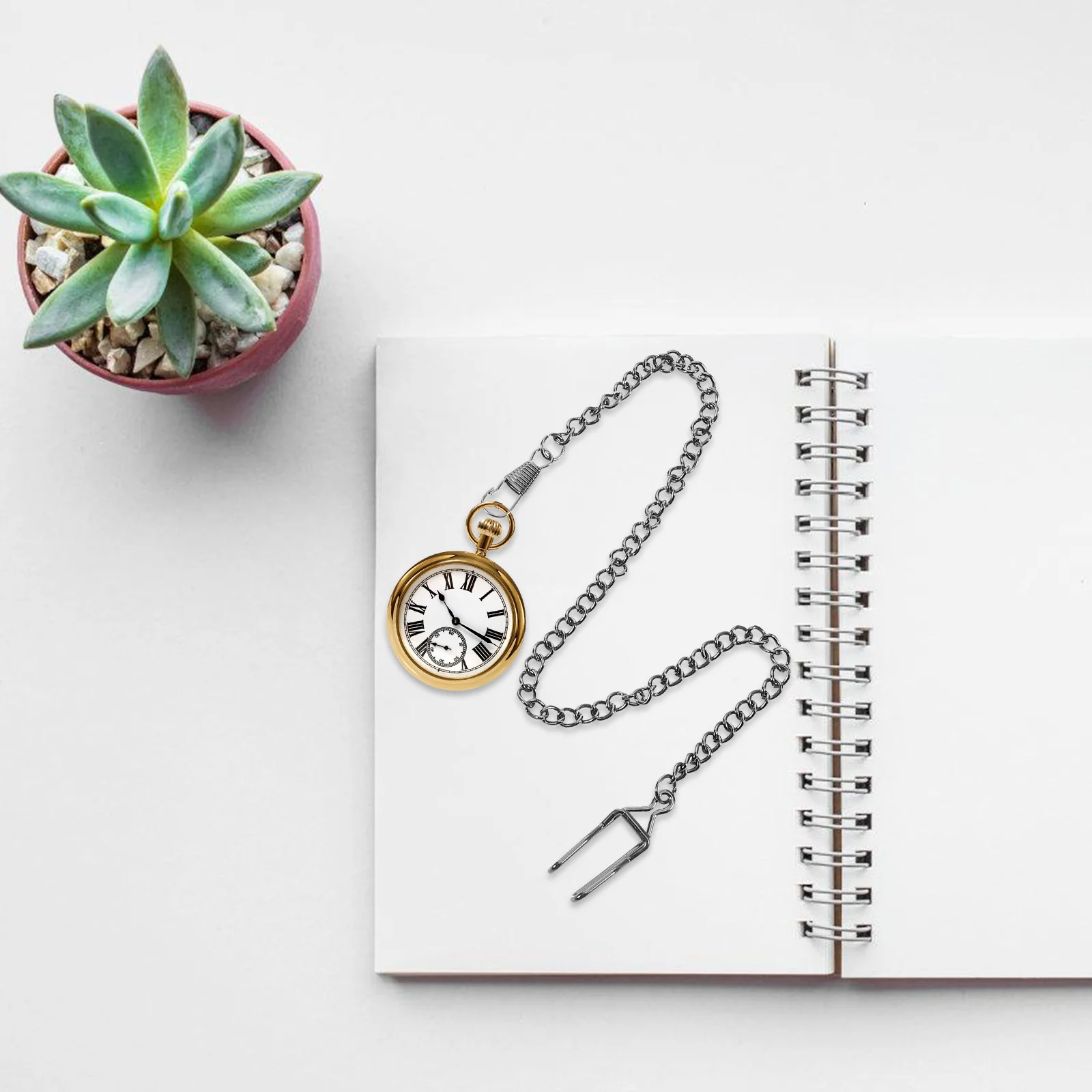 

3Pcs Retro Pocket Watch Chain Elegant Universal Connector Lightweight Portable Men Women Accessories Metal Fob