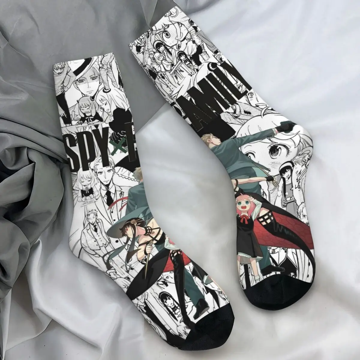 

Spy X Family Anya Bond Cartoon Anime Stockings Design Fashion Socks Autumn Non Slip Socks Men Climbing Medium Soft Socks