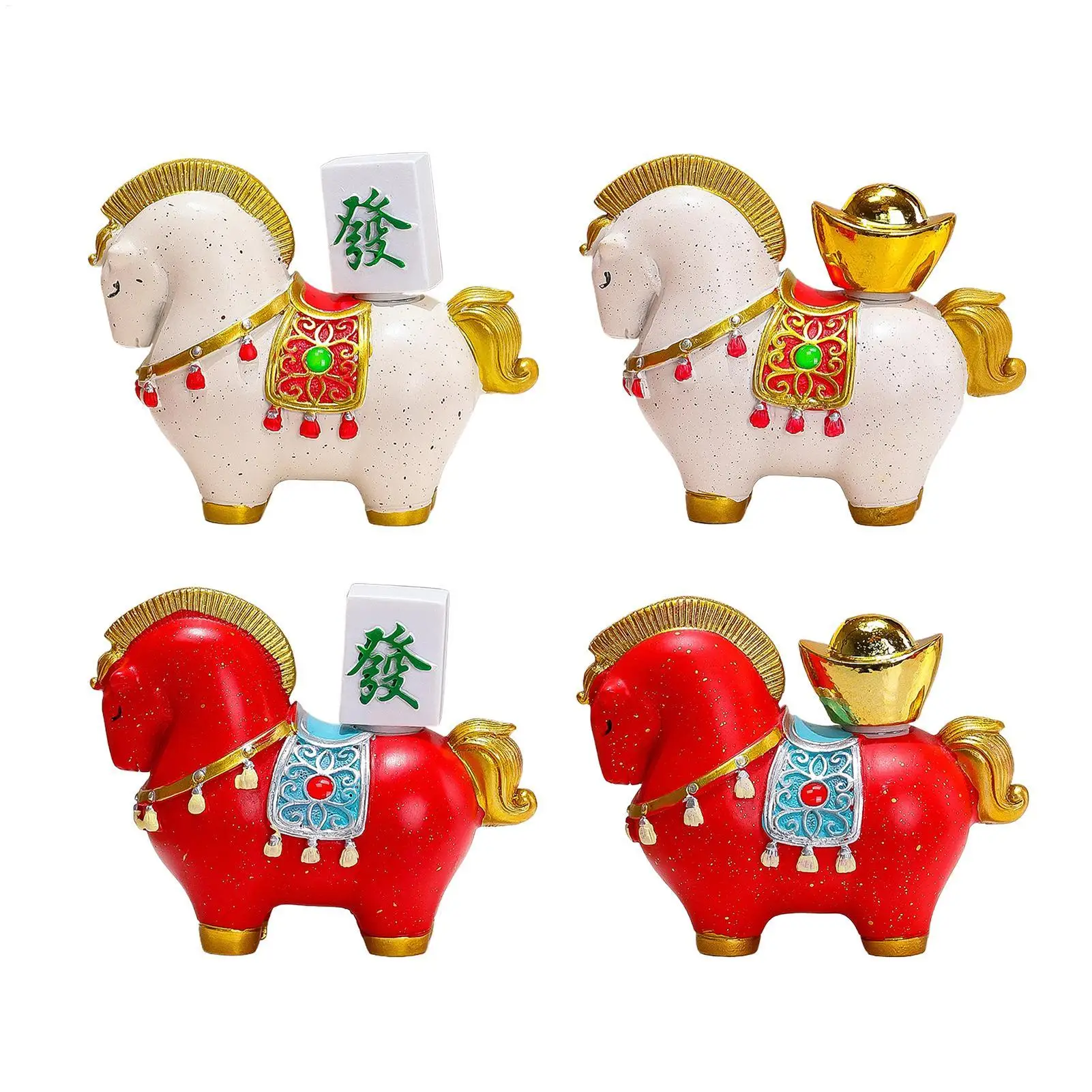 Horse Decor Wealth Symbol Ornament Sculpture Toy Horse Stuff 2026 New Year for Home Women Men Christmas Bedroom Birthday Chinese