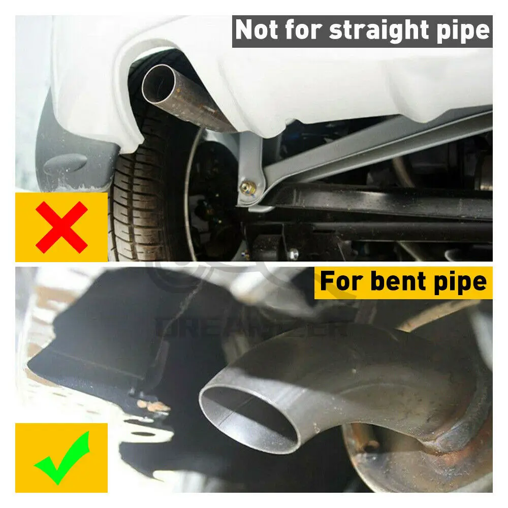 Terminale Marmitta In Acciaio Inox 201 – Ingresso 63mm, Uscita 76mm, Lunghezza 220mm – Punta Scarico Auto Universale Per Modifica Veicoli