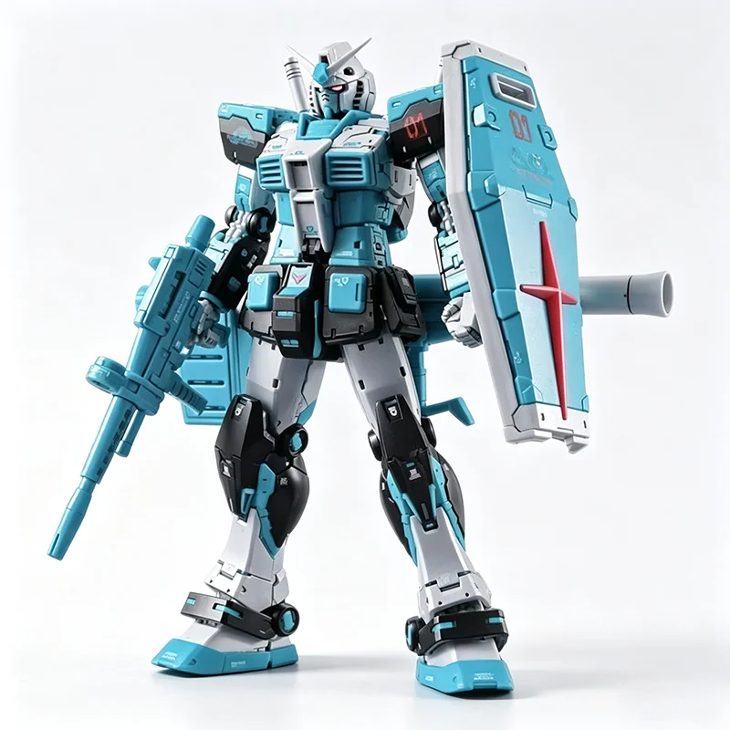 プレミアムrg-rx-78-2-ver20-初音ミクカラーモデルキット、未組立ロボット玩具、ホビーファンやコレクションディスプレイに最適