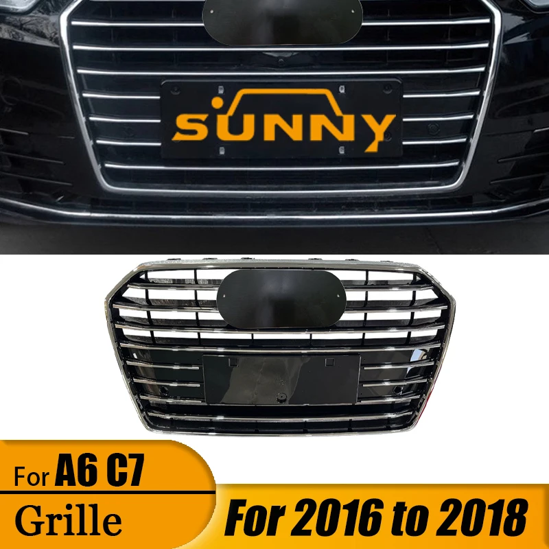 

For Audi A6 C7 facelift rear centre mesh bumper grille 2016 2017 2018C7PA original model
