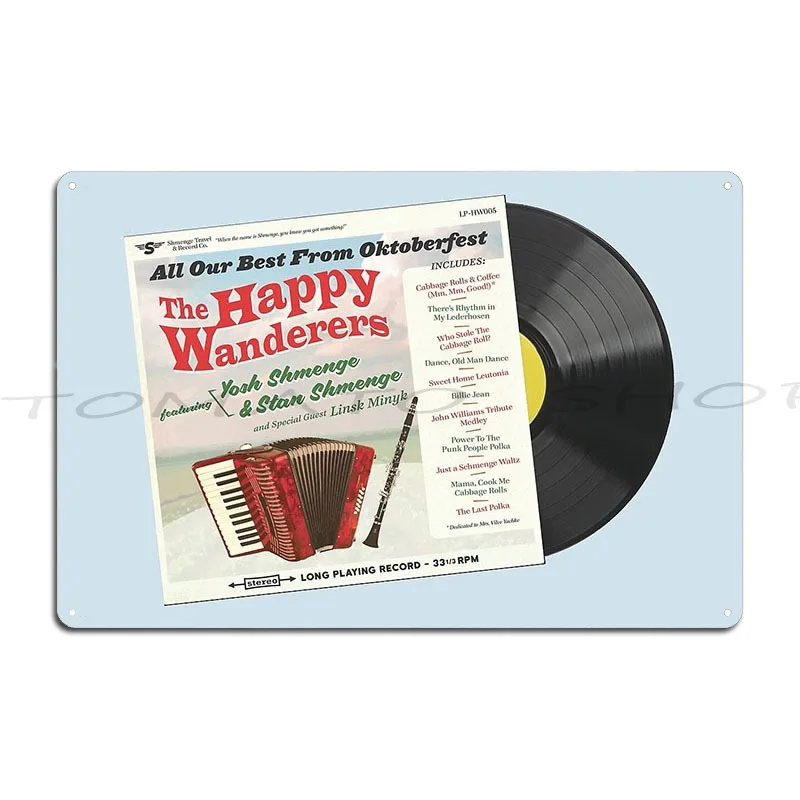 The Happy Wanderers Yosh And Stan Shmenge Polka Little Fun Metal Sign Club Designing Poster Decoration Designer Tin Sign Poster