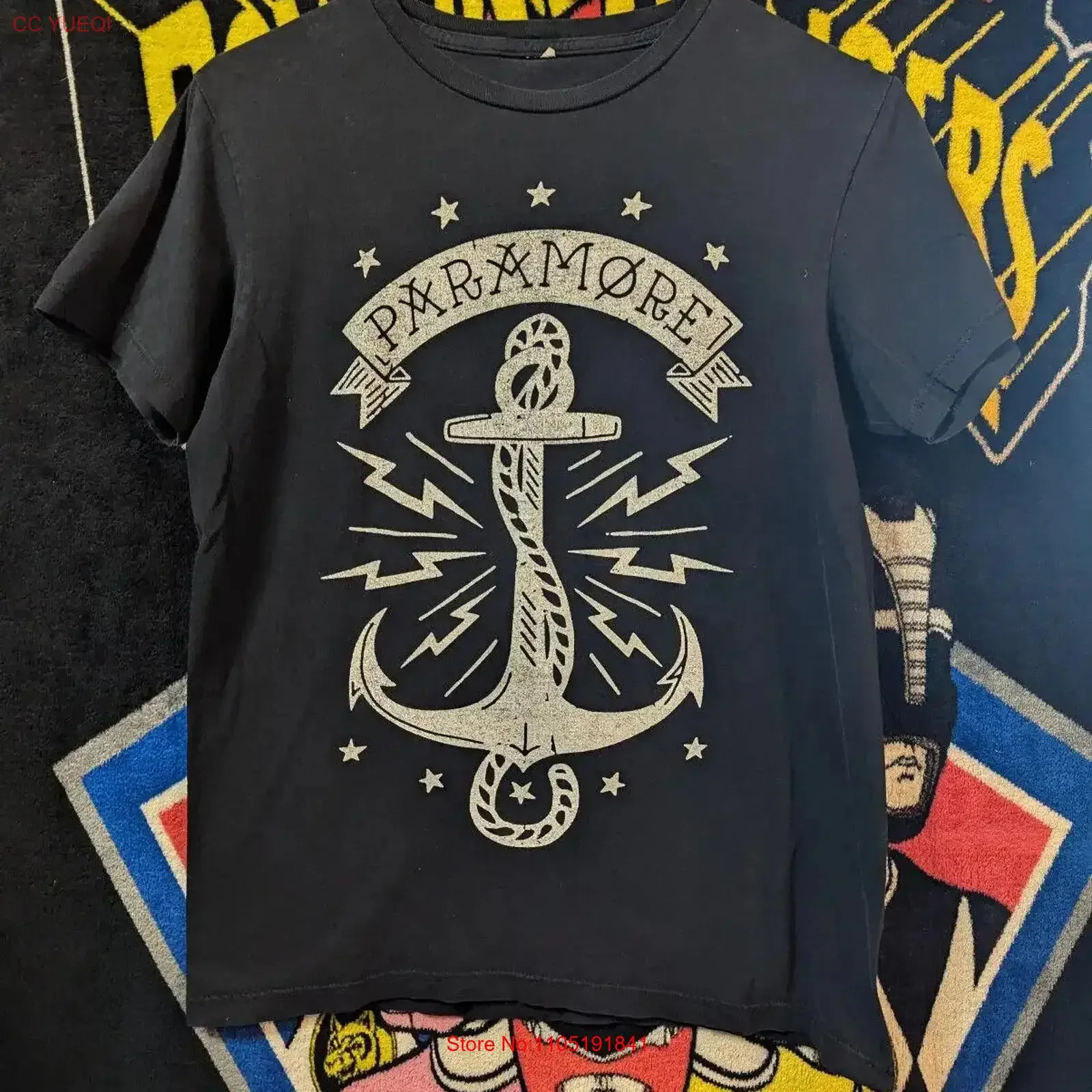 

Paramore Band Black T Shirt size Small vintage Washed designer clothes Casual Top For Everyday Wear fashion streetwear Slightly