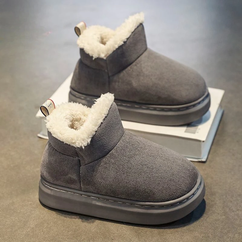 2025 Winter New Style Outdoor Fleece Lined Thickened Warm Cotton Shoes Comfortable Home Use Trendy Snow Boots for Men