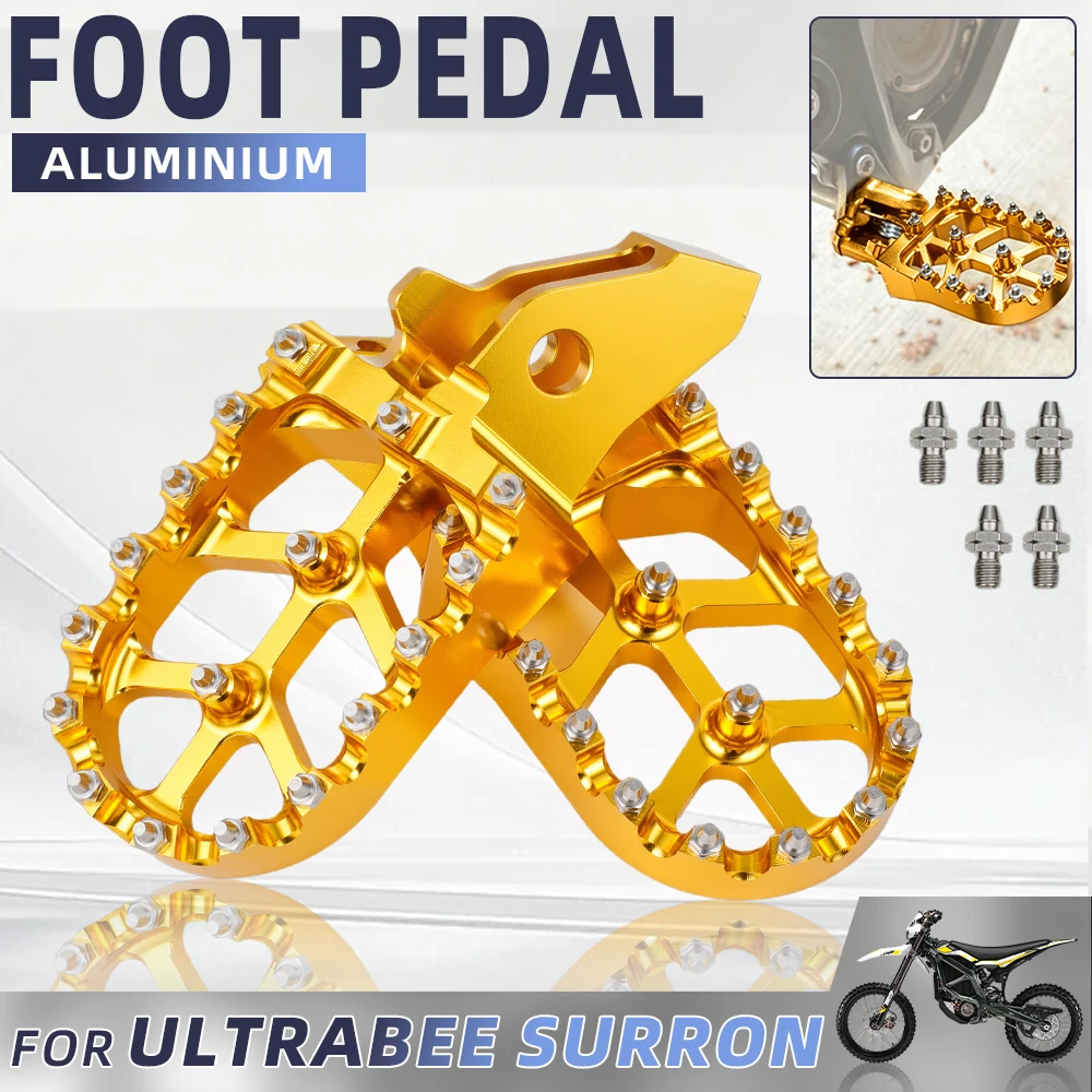 Für Ultrabee Fußrasten Aluminium-Teile für Elektro-Dirtbike Ultra Bee Surron Motocross Pedal Motorrad Fußstütze