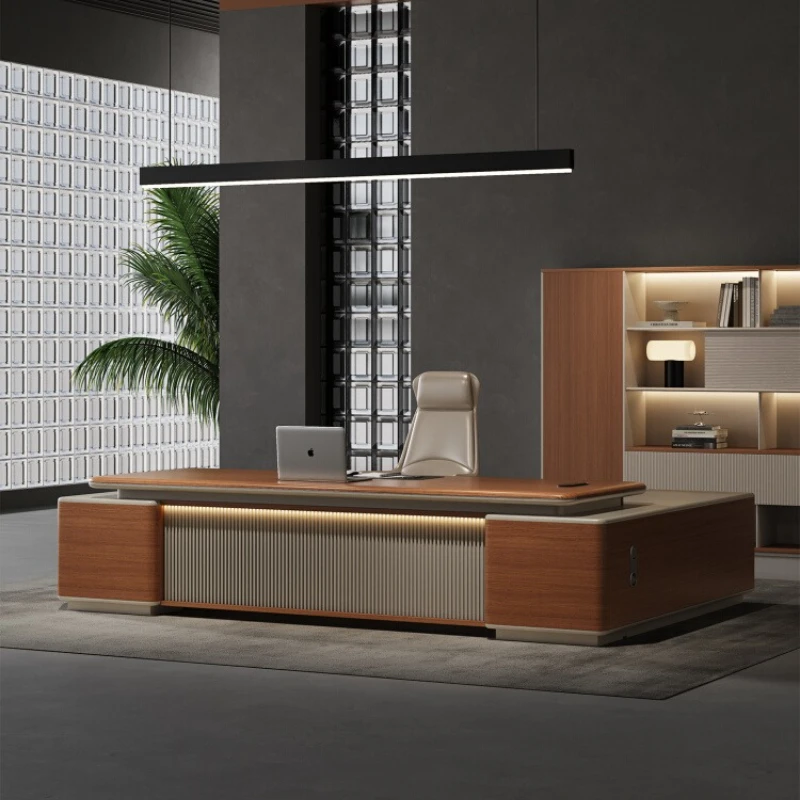 L Shaped With Drawers Executive Office Desk Furniture Cheap Computer Desks With Storage Work Desk Organizer Luxury Nordic Modern