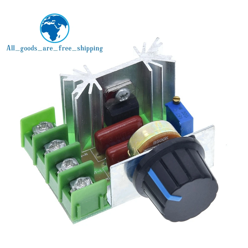 

AC 220V 2000W SCR Voltage Regulator Dimming Dimmers Motor Speed Controller Thermostat Electronic Voltage Regulator Module