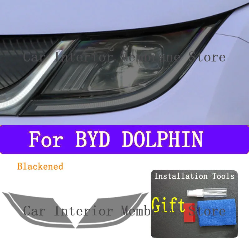 For BYD DOLPHIN EV 2022 2023 Car Exterior Headlight Anti-scratch Front Lamp Tint TPU Protective Film Cover Repair Accessories