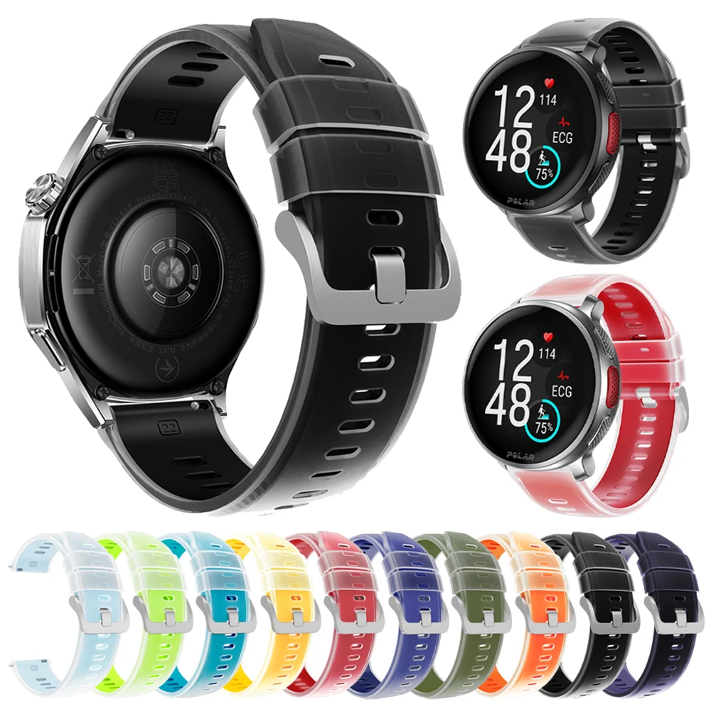 22mm Silicone Watch Band For POLAR Vantage M3 M2 M V3/Grit X Pro Sports Replacement Strap For POLAR Grit X X2 Pro Titan Bracelet