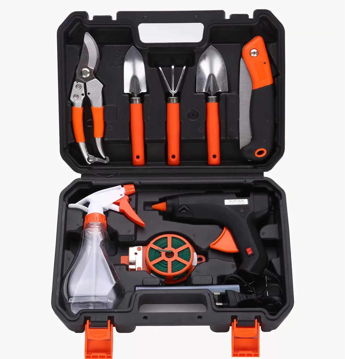 Popular 13-Pcs 10-in-1 Hardware Garden Flower Toolbox Set High Quality Gardening Tools Hard Case OEM Customizable Household Auto
