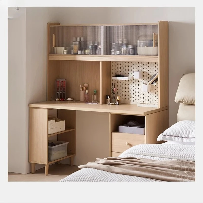 log storage locker bookshelf integrated desk with drawers office computer desk