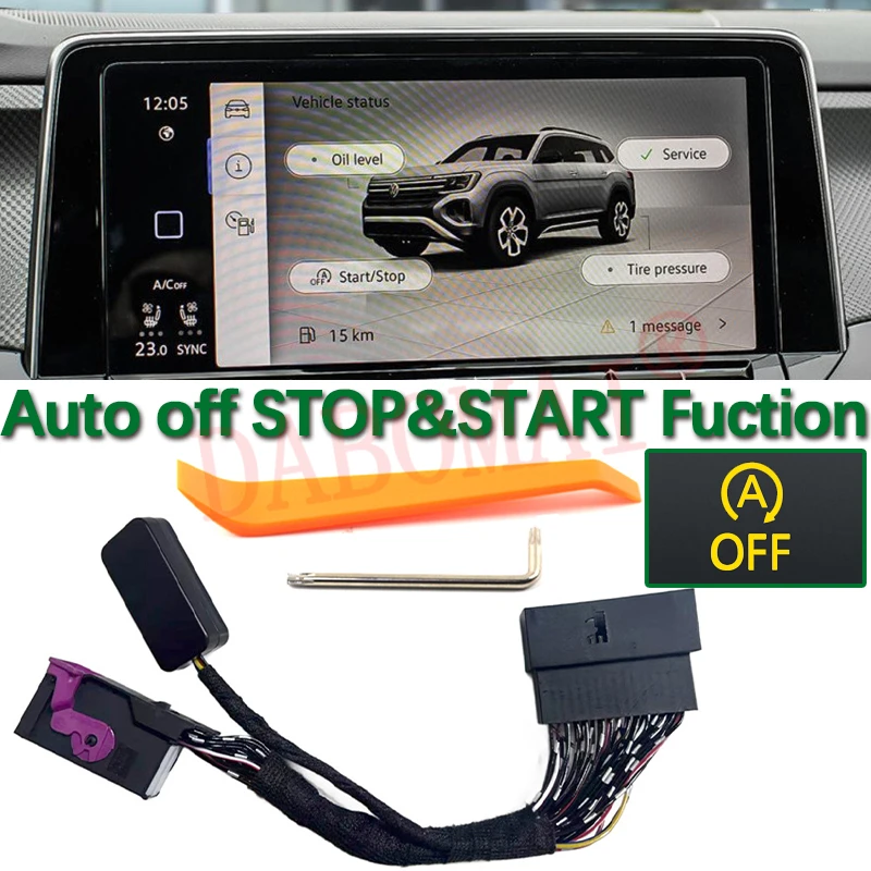

Auto Stop Start Engine System Device OFF Button Control Sensor Plug Cable for Volkswagen Atlas Teramont Golf8 MK8 Leon Octavia