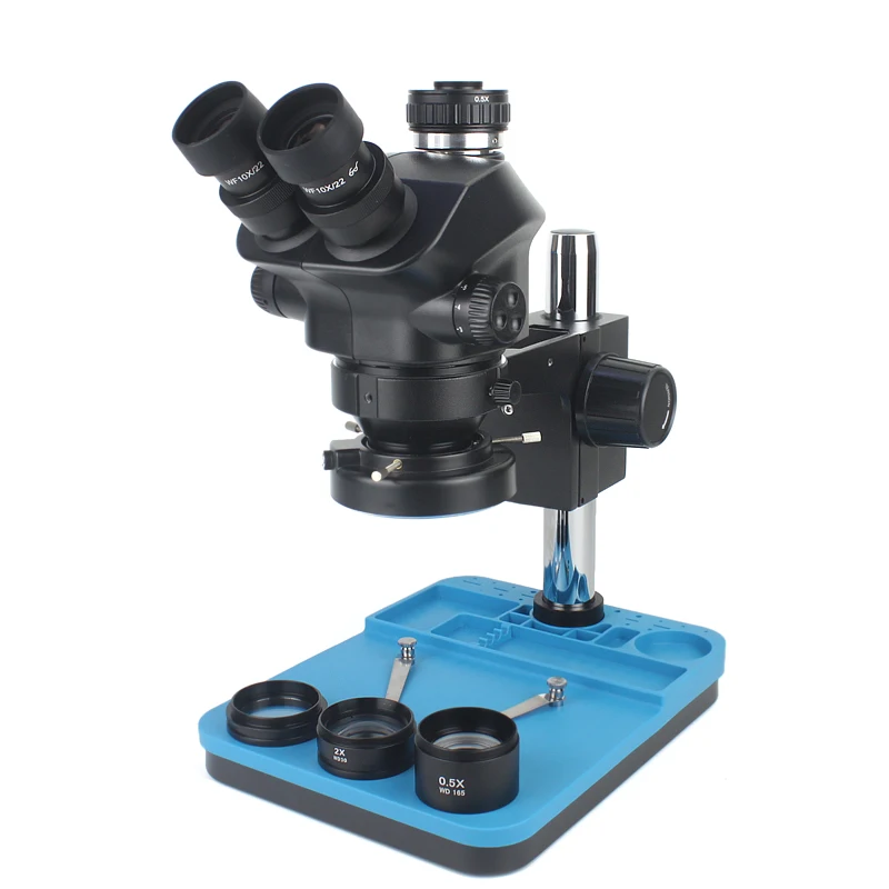 Industrial Lab Simul Focal Magnification Continuous Zoom 7X 50X Stereo Microscope Trinocular Microscope For Phone PCB Soldering