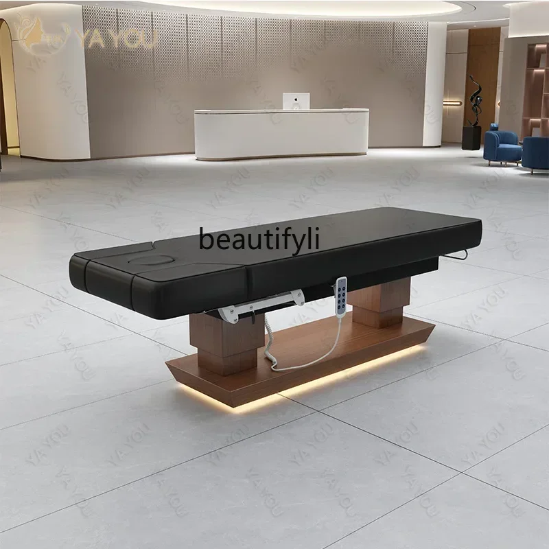 Electric beauty bed with lamp High-end beauty salon Light medical beauty, massage bed Facial body care bed