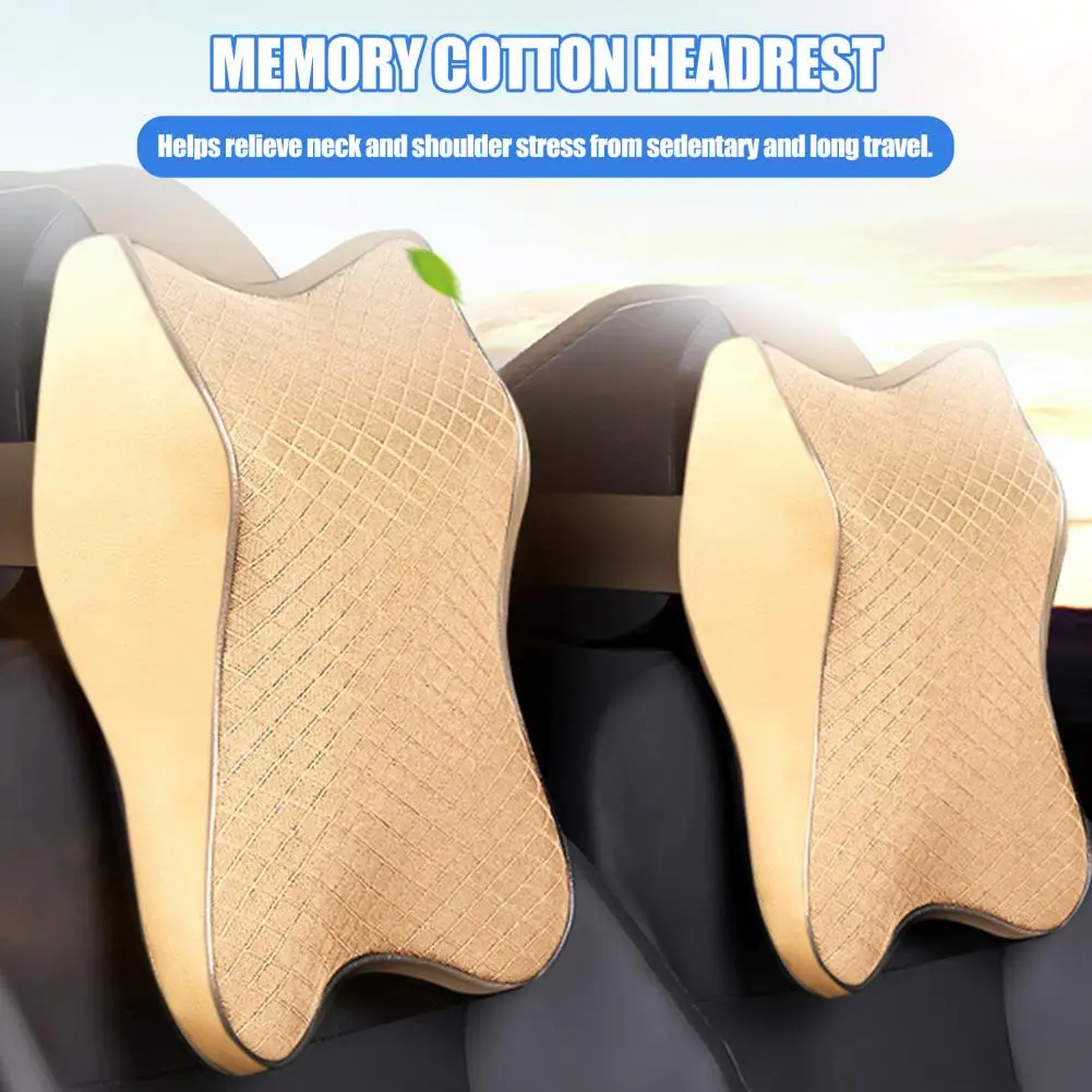 Comfortable Supportive Car Headrest Cushion Car Seat Headrest Neck Pillow Universal Memory Foam Car Neck Pillow for Comfortable