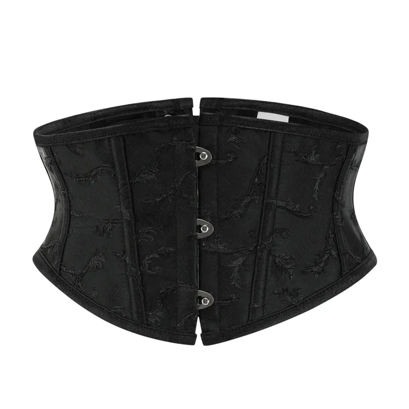 Womens Sexy Bustiers & Corset Belt Lace Up Plastic Bones Satin Underbust Waist Training Corset Underbust Corset