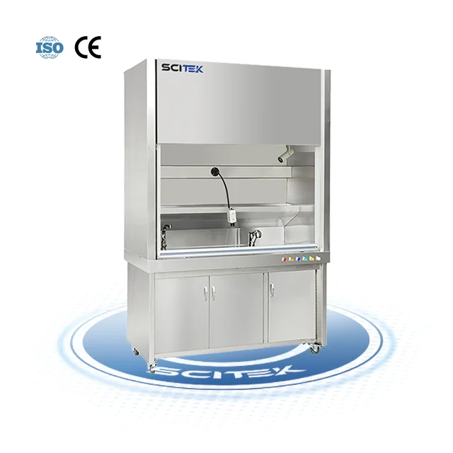 Modern Electric Lifting Glass Door Pathology Workstation Closed Type for Laboratory School Hospital Use Stainless Steel
