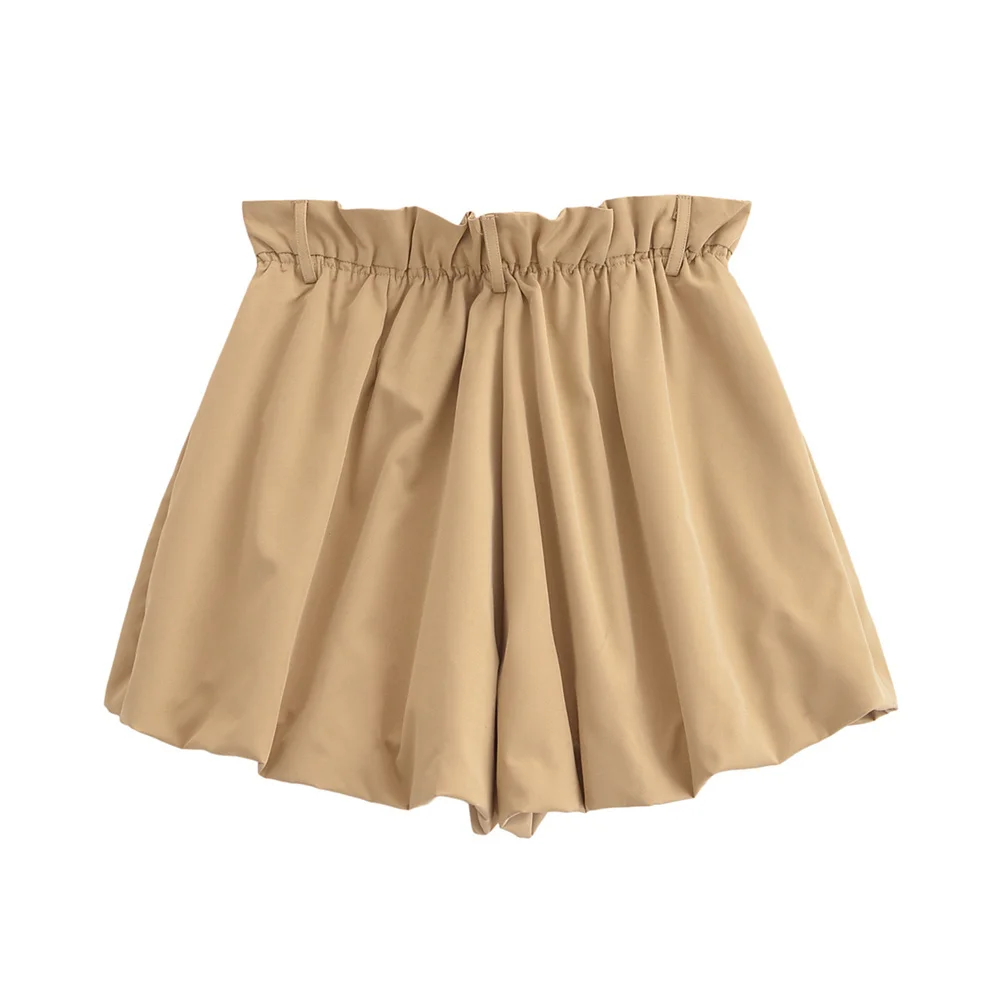 Summer New Product Women's Fashion and Leisure Versatile Mid Waist Design Balloon Version Casual Shorts