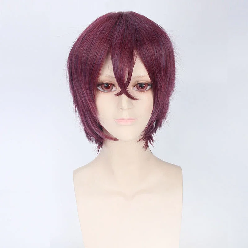 Anime Free! Rin Matsuoka Short Cosplay Wig Heat Resistant Halloween Party Role Play Party Wigs   Free Wig Cap