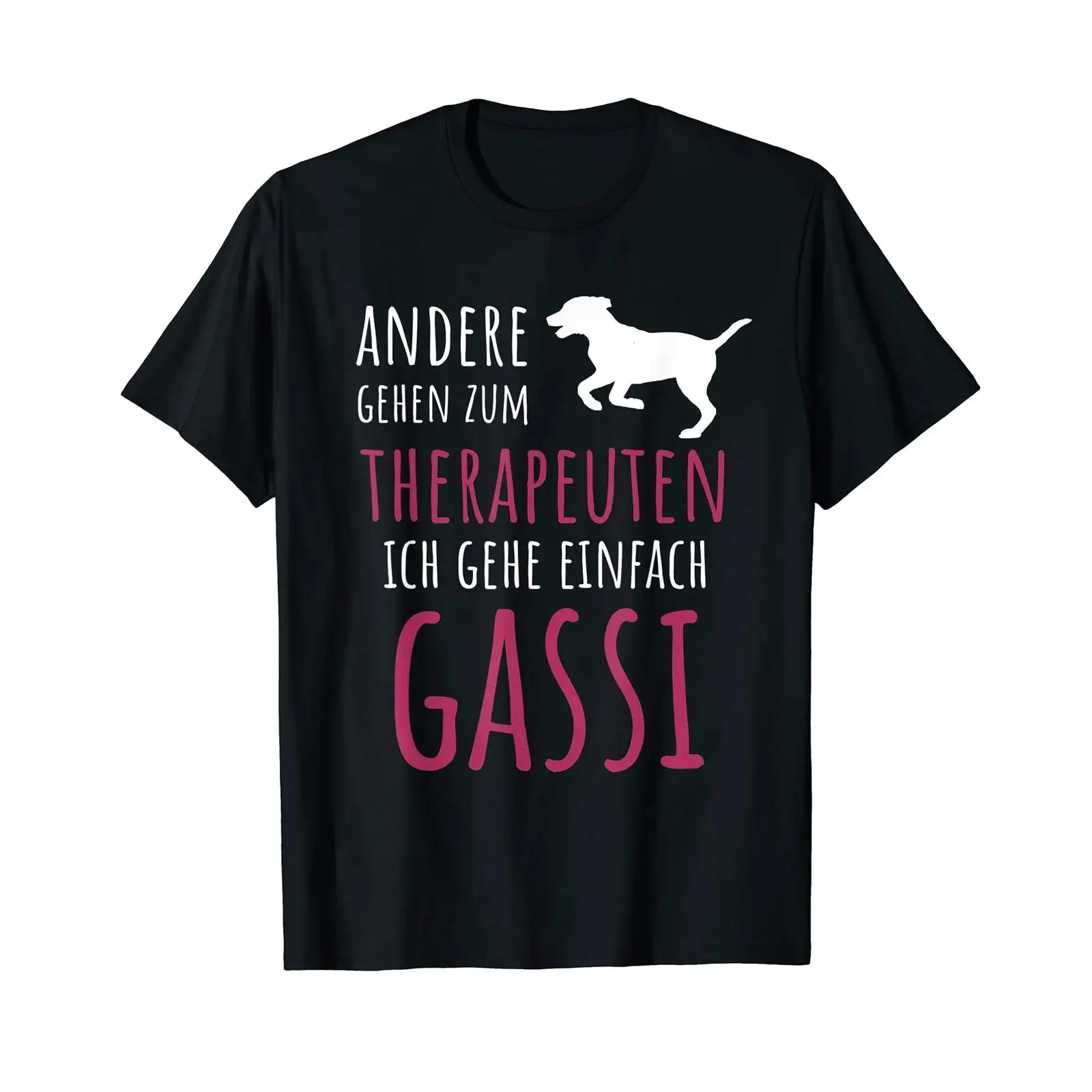Gassi gehen Therapie Spruch Hund Hundeliebe Haustier T Shirt vintage Washed Stretched Unisex Breathable designer clothes