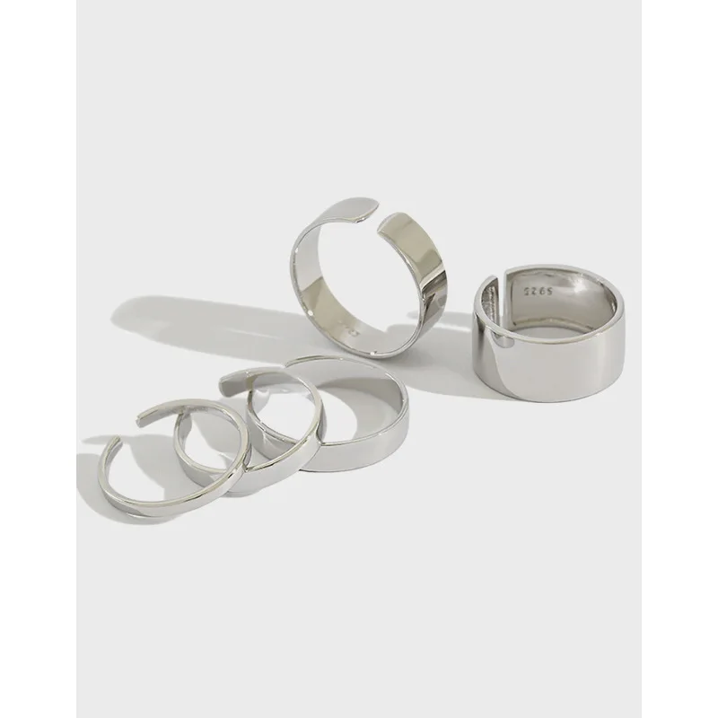 

925 Sterling Silver Ring Plain Silver Band Adjustable Size Ring