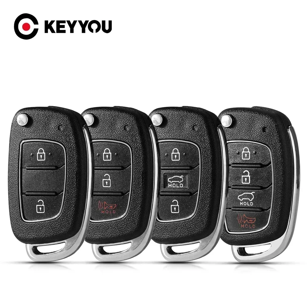 

KEYYOU новый горизонтальный откидной корпус дистанционного ключа автомобиля для Hyundai Solaris Creta Ix25 Kona Tucson Sonata I40 Elantra Ix35 I20 Ix45 2019