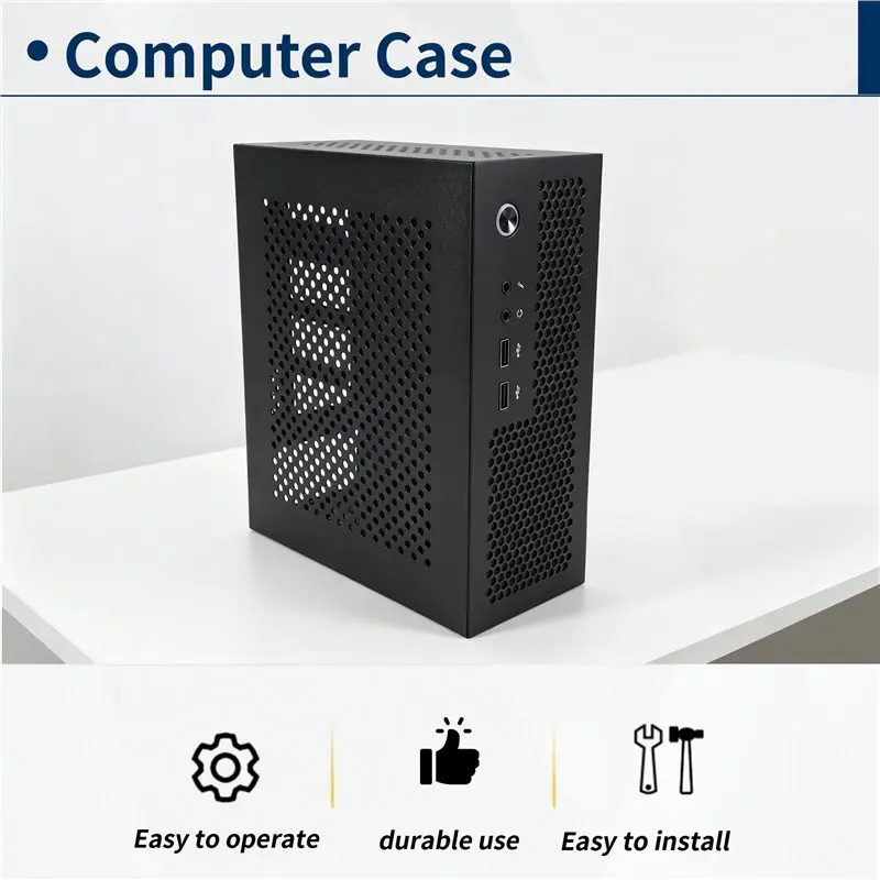 A09 HTPC Computer Case Mini ITX Gaming PC Chassis Desktop Chassis USB2.0 Computer Case Home Computer Case Highly Recommended