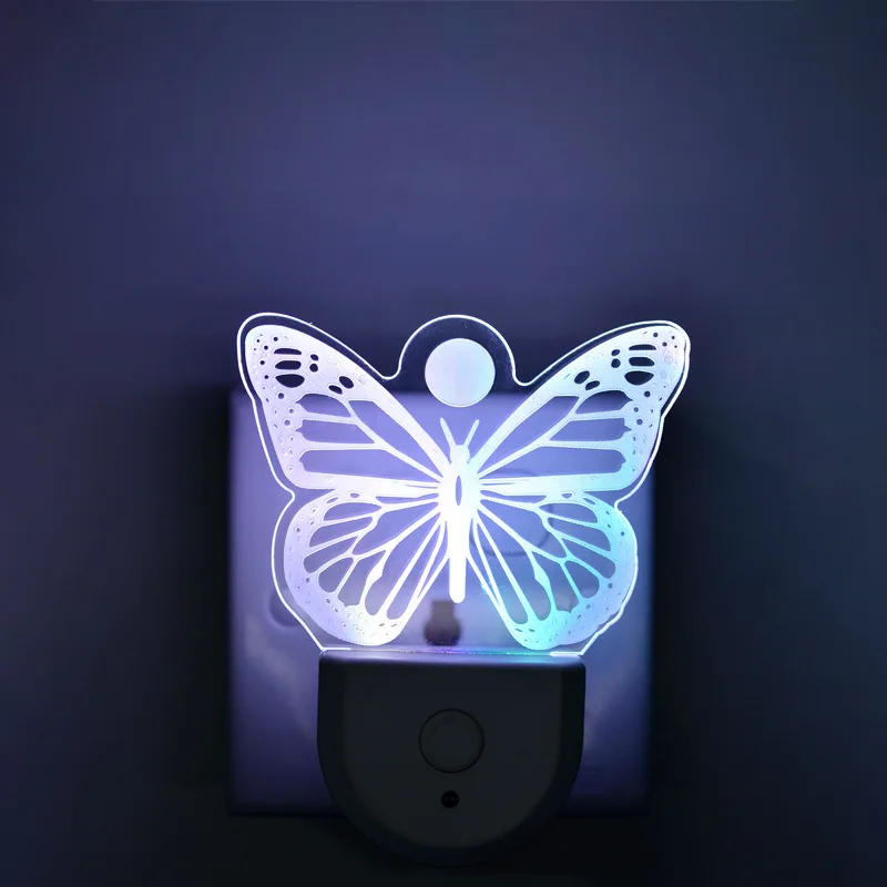 Neues, minimalistisches Design, farbiges Plug-in-LED-Nachtlicht, neue Sensoratmosphäre, RGB-Acryl, Multi-Modell-Nachtlicht