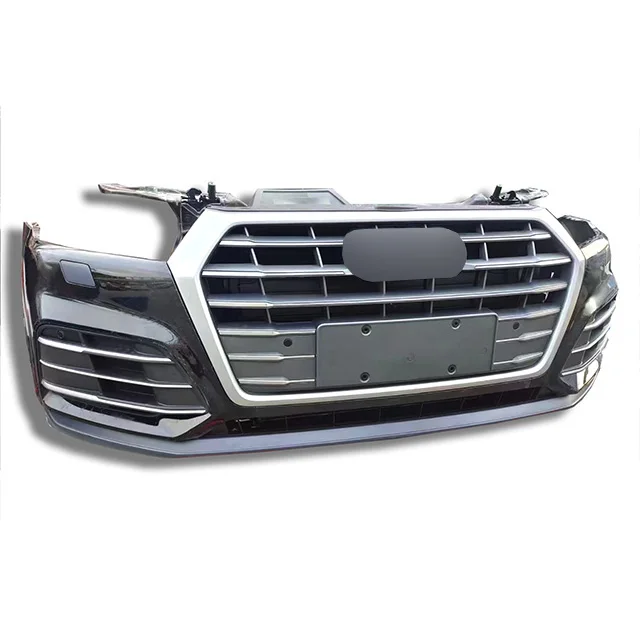 The Front Bumper Assembly for Q5 2017-2020 Includes Grille Radiator Fan Parking Sensing Front Body Fittings