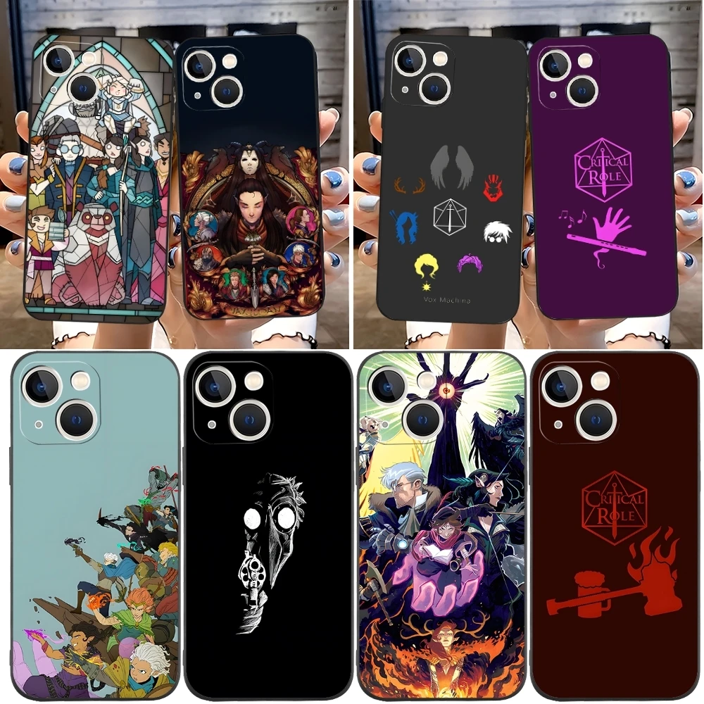 Cartoon L-Legend V-Vox Machina Phone Case For Iphone 15 Pro Max 14 Pro 16 Plus 13 Mini 11 12 Xr X Xs 7 8 Plus Back Cover