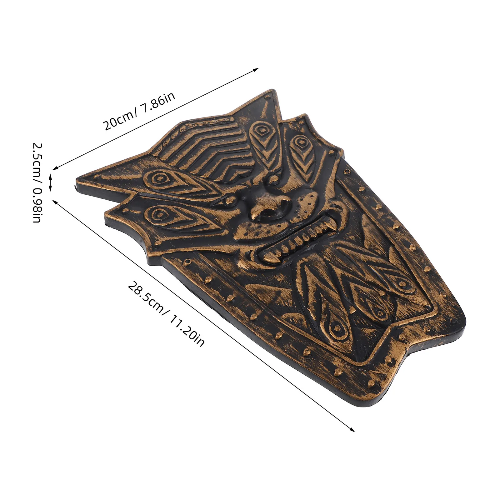 Cosplay Shield for : Medieval Knight Costume Accessory Lightweight Plastic Stage Performance Prop for Imaginative Play