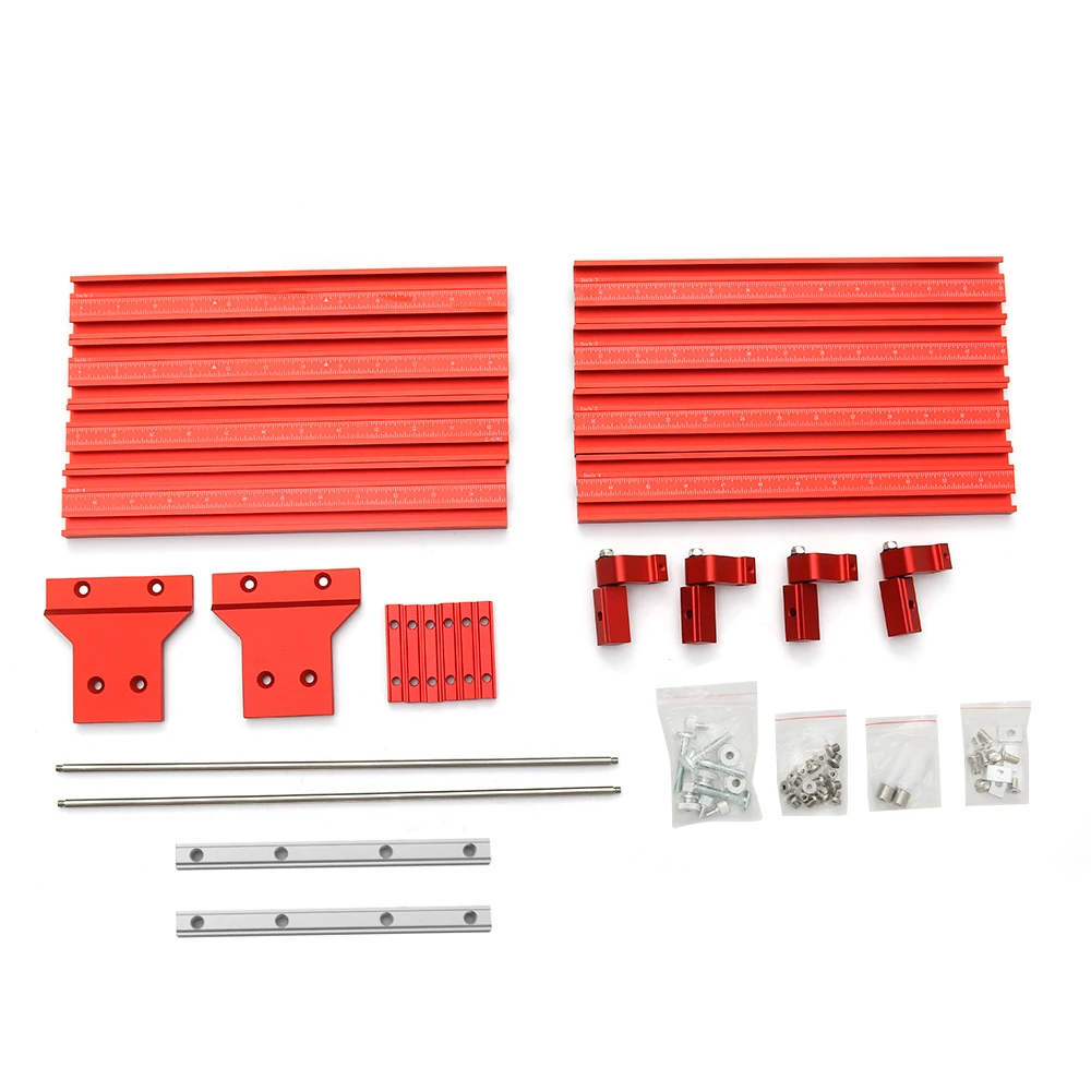 Sistema de trilho guia paralelo para carpintaria, máquina de gravura, trilho deslizante paralelo de 0-1200mm para serra circular elétrica