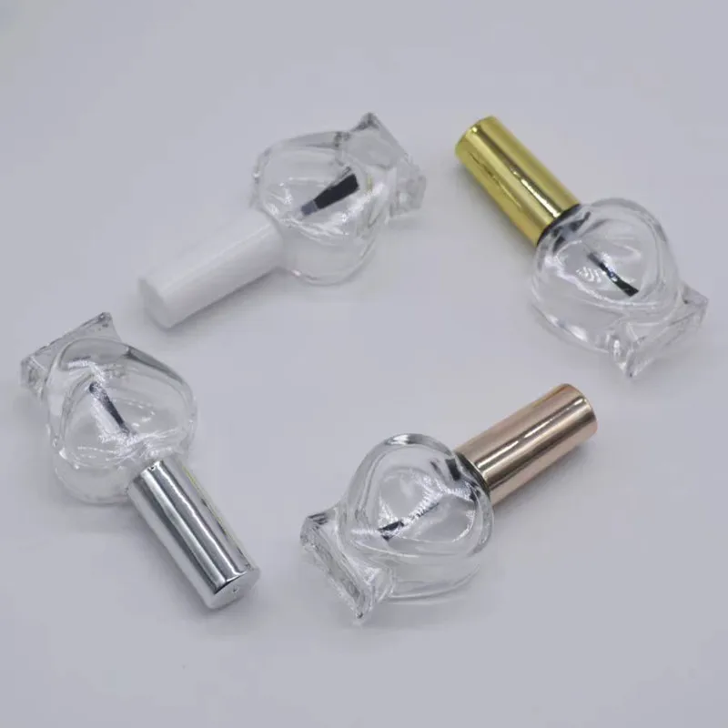 10/30/50 pcs 10ml  Empty Clear Glass Nail Polish Bottle With Brush Polish Glue /Nail Oil Bottle Nail Art tools Wholesale