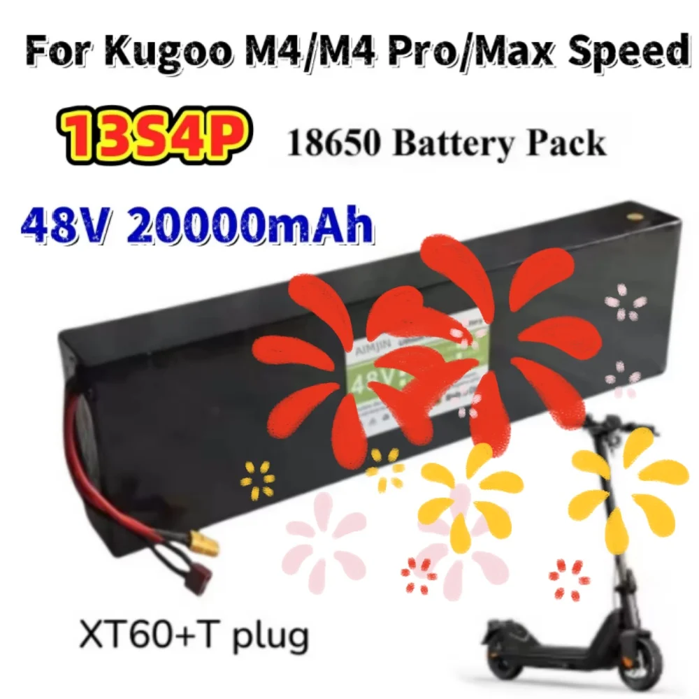 48V 20000mAh 13S4P Li-ion Battery for Electric Scooters with BMS Protection System Compatible For Kugoo M4 M4Pro MaxSpeed Serie