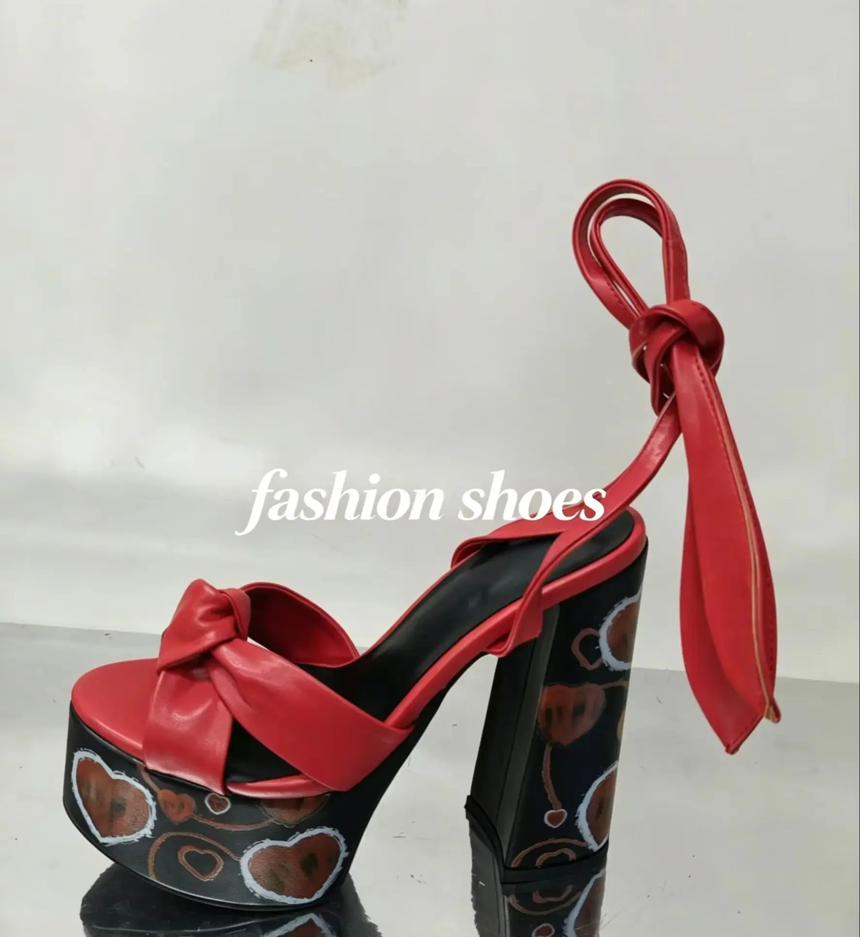 Butterfly Ankle Wrap Women Platform Block Heel Pumps Sandals Open Toe High Chunky Summer Party Sexy Elegant Luxury Fashion Shoes