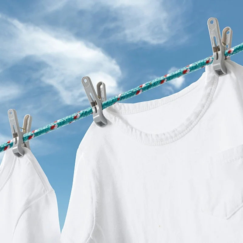 10m Clotheslines Nylon Rope Strong Windproof Laundry Hanger Rack Washing Dryer Rope Line Outdoor Travel Home Garden Supplies