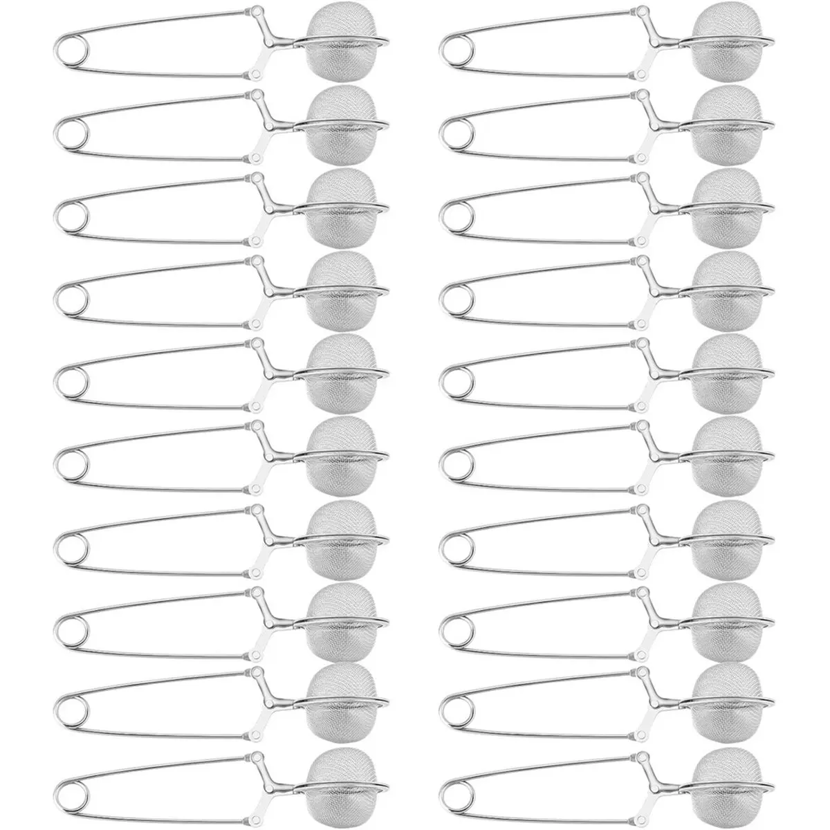 304 Stainless Steel Tea Infuser Ball - Press Handle Strainer for Loose Leaf Tea, Herbs - Reusable Filter for Brewing 2