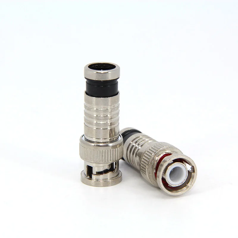 Security System press BNC male Compression Connector Jack for Coaxial RG59/RG60 no solder Cable