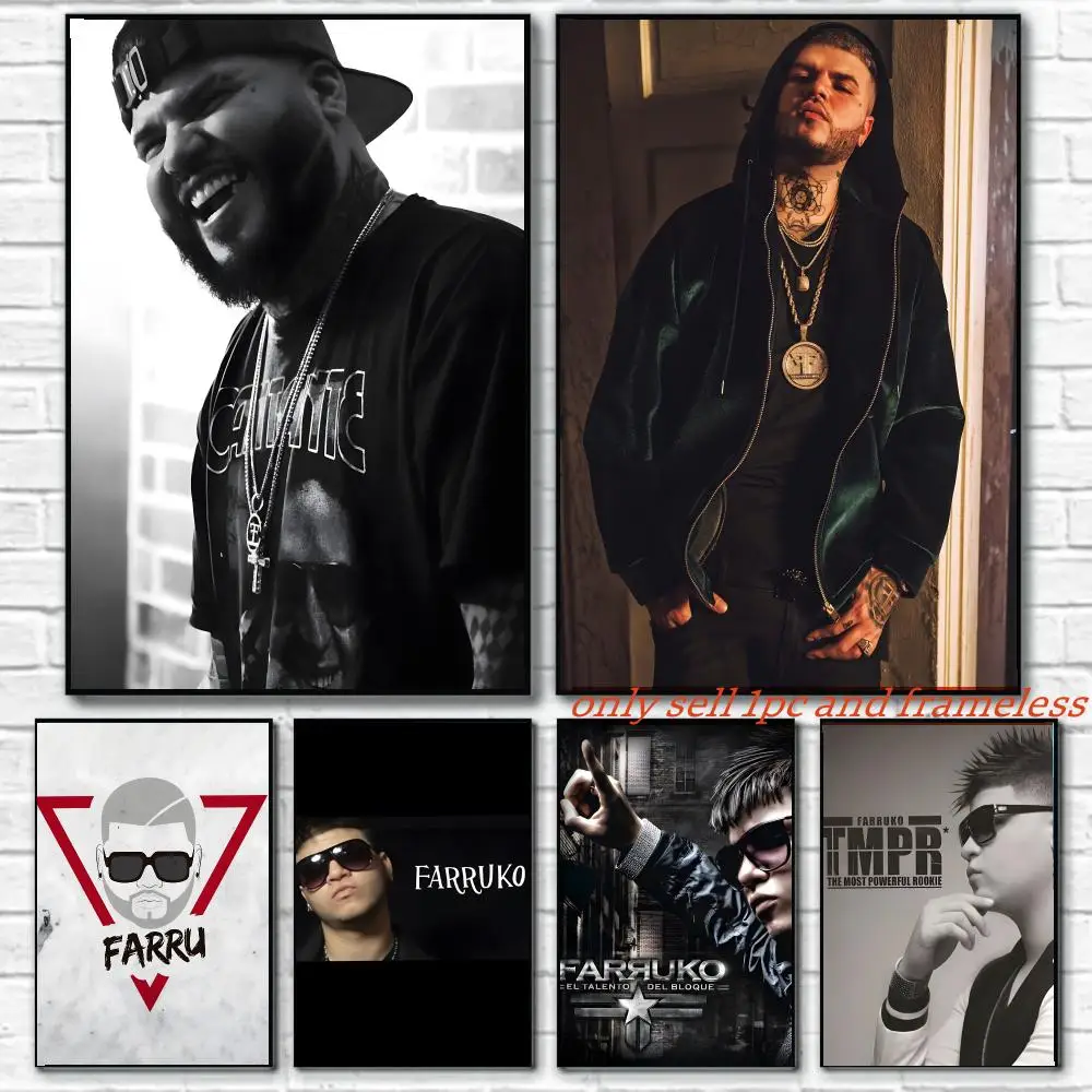 Reggae Rapper Music F-Farruko Poster Room Wall Art Decor Waterproof Poster For Home Bar Bedroom Decoration Gift