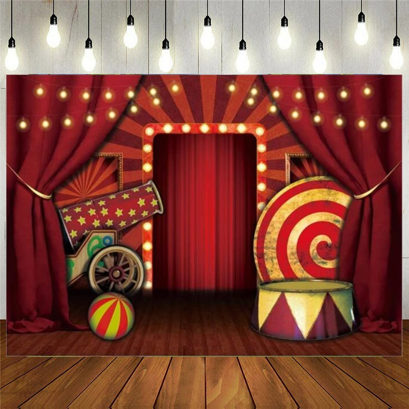 

Halloween Circus Backdrop Carnival Stage Escape Party Banner Decor Horror Scary Background Hallomas Eve Decoration Supplies