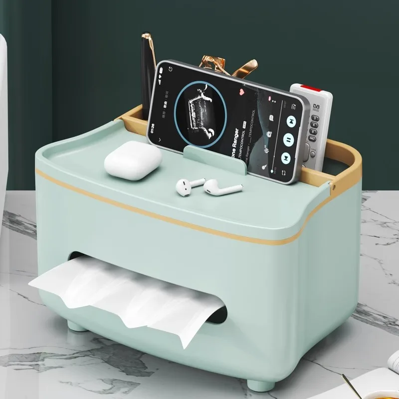 

Коробка для салфеток, бытовая бумажная коробка, многофункциональная встроенная коробка для хранения салфеток с дистанционным управлением для гостиной