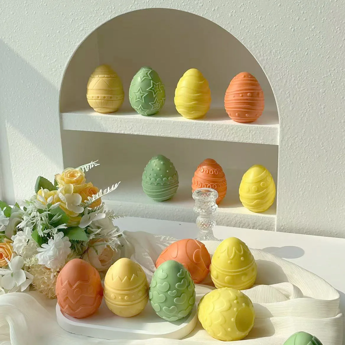 

Easter Egg Silicone Candle Mold Egg Aroma Wax Plaster Ornaments Handmade Soap Mould