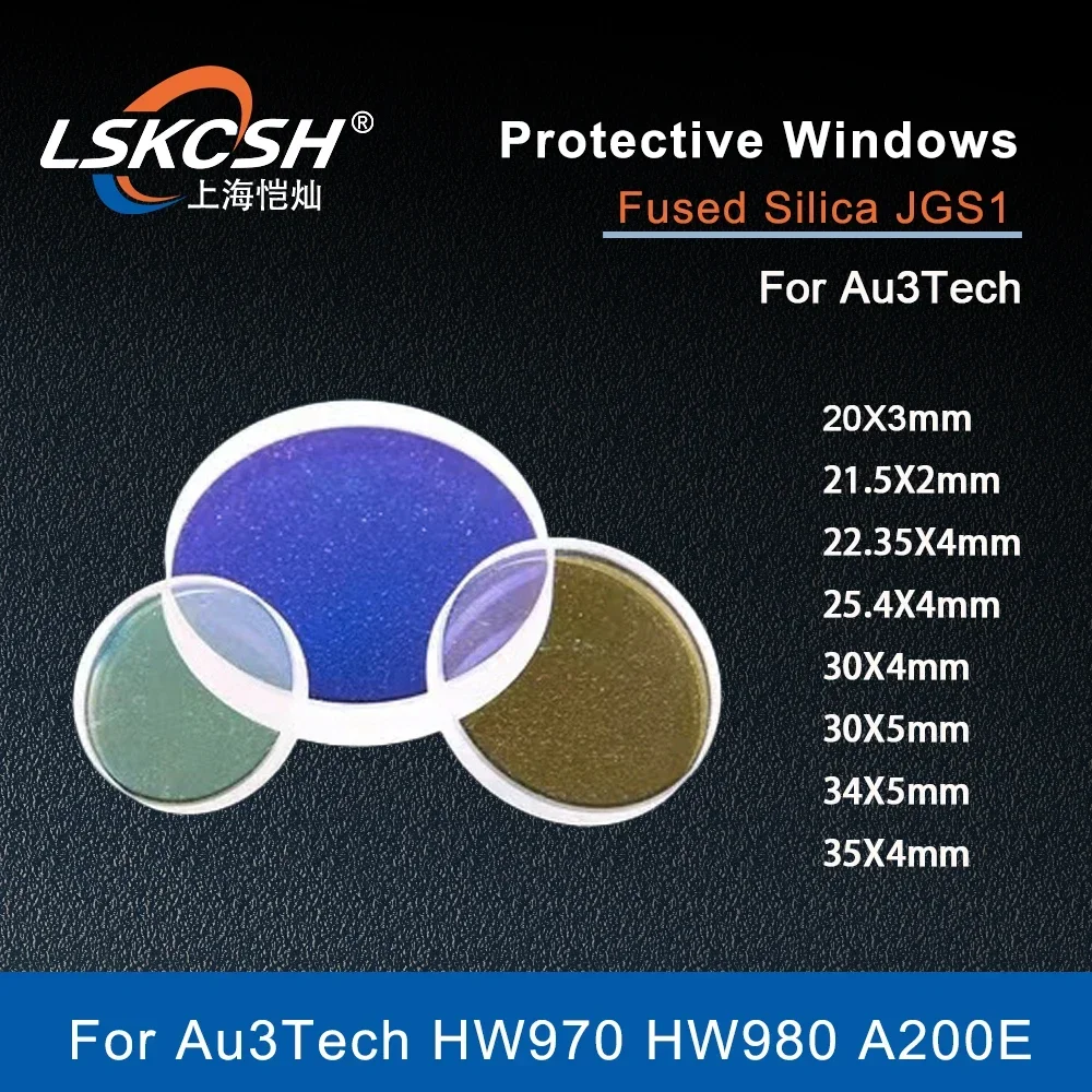 LSKCSH Laser Protective Windows Cover Lens Optical Lens For Au3Tech HW960 HW970 HW980 A200E A260E A100M A200MS HC200/300PRO Head